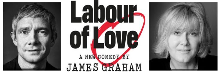 Martin Freeman and Sarah Lancashire star in James Graham's Labour of Love at the Noel Coward Theatre